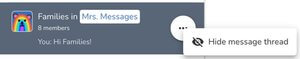 Hide Seesaw message threads
